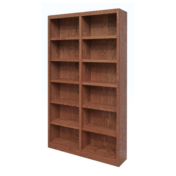 Author mely posted on october 15, 2020. concepts in wood 12 shelf double wide wood bookcase 84 inch tall oak finish