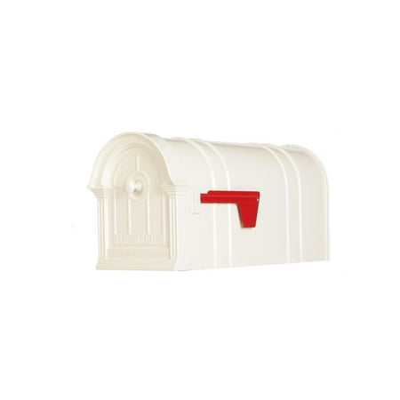 Postal Pro Manchester Steel and Aluminum White Post Mount Mailbox