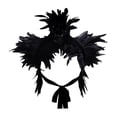 thumbnail image 4 of Capa de plumas artificiales, capa creativa, chal de Halloween, encogimiento de hombros para mujer, carnaval Negro, 4 of 9