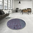 thumbnail image 4 of Ahgly Company Machine Washable Indoor Rectangle Abstract Plum Purple Area Rugs, 8' x 12', 4 of 7
