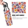 thumbnail image 4 of Yayeee 33oz Insulated Water Bottle Double Wall Stainless Steel with Flip Straw Lid, Colorful Flowers Pattern, 4 of 7