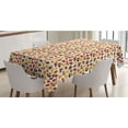 thumbnail image 1 of Autumn Tablecloth, Pine Cones Harvest Maple Leaves Season Time Fall Themed Composition Colorful, Rectangle Satin Table Cover Accent for Dining Room and Kitchen, 60" X 84", Multicolor, by Ambesonne, 1 of 2