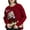 Red, variant on Red Sweater Woman Funny Reindeer Sweaters Pullover Sweaters Casual Loose Christmas Tunic Tops Winter Clothing for Women