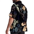 thumbnail image 3 of Bats Men's Hawaiian Button Down Printed Short Sleeve Summer Beach Shirts, 3 of 6
