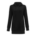 thumbnail image 2 of Vedolay Womens Hoodies Zip Up Womens Long Sleeve Sweatshirts Casual Crewneck Loose Fit Pollover Hoodie Fall Cute Tops,Black L, 2 of 5