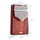 thumbnail image 4 of K17A Piano de pulgar portátil de 17 teclas Kalimba Mbira Sanza Padauk Matetial LINGTING Madera, 4 of 7