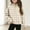 Beige, variant on HWRETIE Oversized Fleece Pullover Hoodie,Girls' Checkered Zip Up Hoodie Fleece Sweatshirt Long Sleeve Crop Top Autumn Winter Warm Pullover for Kids 5-14Y Red