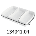 thumbnail image 6 of 4 PC Gibson Stoneware Tidbit Dish Set with Metal Rack, 6 of 8