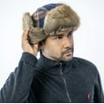 thumbnail image 3 of HEYANN Winter Trapper hat,Russian Ushanka Plaid Faux Fur Fuzzy for Men Women with Ear Flaps Eskimo Soviet Pilot Hat, 3 of 8