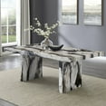 thumbnail image 4 of Roundhill Furniture Cavira Modern Faux Marble Dining Table with Double Pedestal Base, 4 of 9