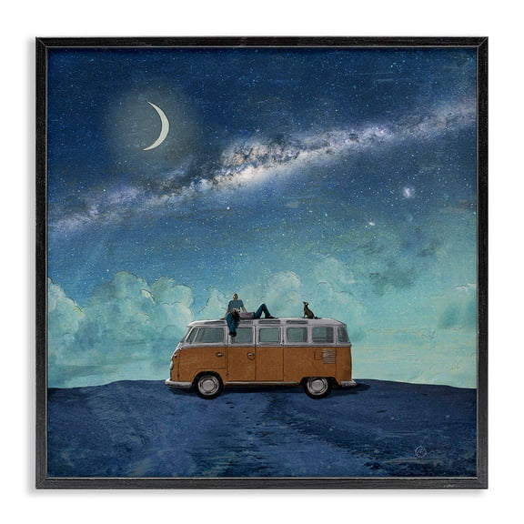 Stupell Industries Eclectic Black Framed Giclee Art, 12 x 12, by Paula Belle Flores