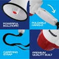 thumbnail image 4 of Portable Megaphone Bullhorn Loud Speaker with Siren Music & Volume Control, 30 Watt Lightweight Mini Bull Horn, 800 Yard Voice Range Mega Phone, Cheering Gifts for Adults, Kids Ages Year Old, 4 of 7