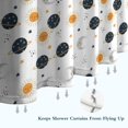 thumbnail image 6 of White Cosmic Pattern Shower Curtain 72"x84" ,Bathroom Decorative Shower Curtains Set with 12 Hooks,Modern Waterproof Washable Shower Curtain, 6 of 6