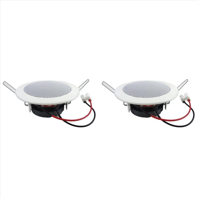 2X Altavoz de Techo Pasivo de 3 Pulgadas, 8 Ohmios y 6 W para Baño. de Música Ambiental de Alta Calidad.