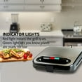 thumbnail image 4 of OVENTE Sándwich Eléctrico con Placas Antiadherentes, Indicadores, Mango de Tacto Frío, Fácil de Limpiar y Almacenar, Perfecto para Cocinar Desayunos, Quesos Asados, Atún Derretido y Snacks, Negro GPS4, 4 of 5