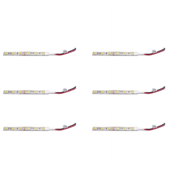 6 Pcs 10cm Waterproof Warm White 5050 LED Strip Lights Dc 12V Caravan Boat Car