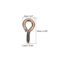 thumbnail image 2 of 300uds Pequeño Tornillo Ojo Pasadores Ganchos Mini Ojales Tornillos Roscados, 5x10x1,2mm Autorroscante Tornillo para Joyería Fabricación Accesorios Bricolaje Artesanía, Cobre Tono, 2 of 5