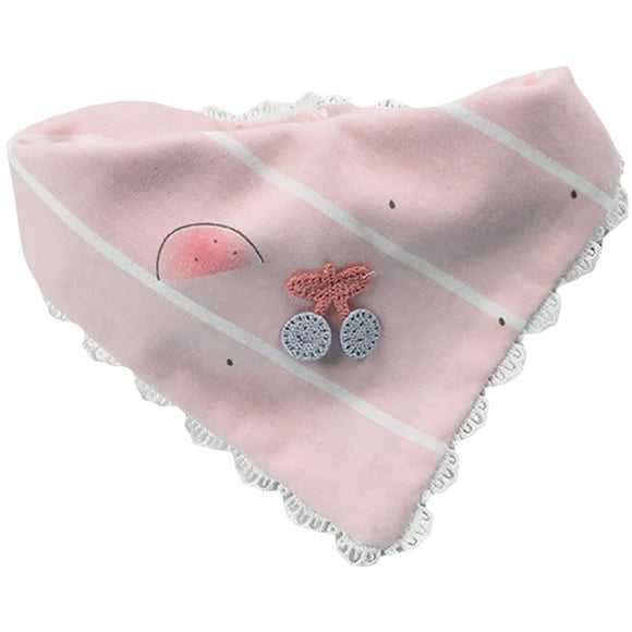 Bangcool Bavoir pour Bébé en Coton Triangle - Bavoir Anti-Bave Ajustable en Dentelle pour Enfant Bandana pour Bébé pour Filles