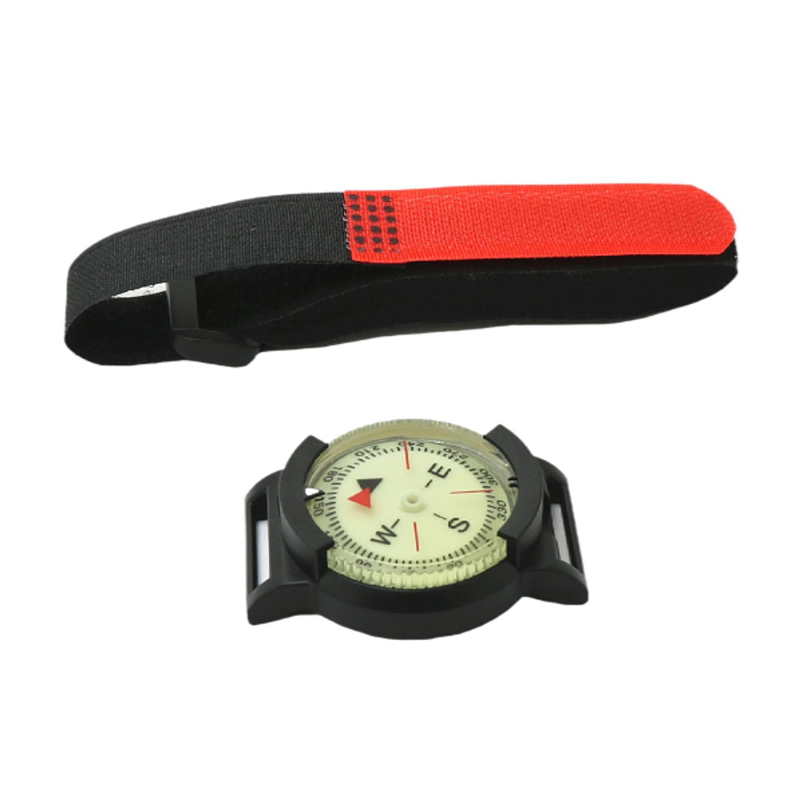 figatia Scuba Diving Compass Scuba Compass Waterproof Thck Shell Compact Outdoor Camping Compass Wrist Compass for Survival Emergency