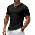 thumbnail image 4 of Kovlvoll Running Shirts for Men Lightweight Thin Mesh Breathable Comfy Crewneck Short Sleeve Workout Basic Tees Shirt, 4 of 7