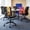 Sleek Black X 4, variant on Click365 AeroCore M110 Adult Mesh Mid Back Indoor Residential Ergonomic Office Chairs Hardware Kit, White