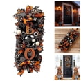 thumbnail image 2 of Halloween Wreath With Pumpkin For Festive Front Door And Holiday Party Welcome, 2 of 6