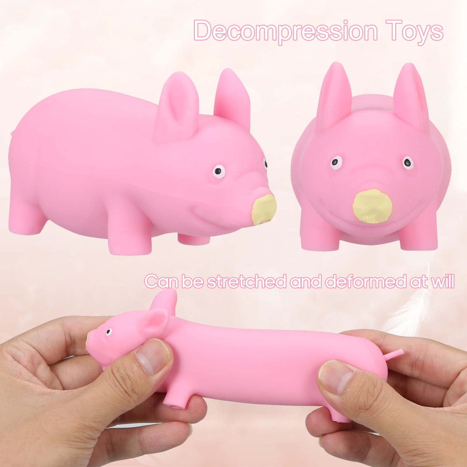 Lovely Stretchable Decompression Toys Adults Students Patting Pulling Kneading Pig Dog Pressure Reducing Toy