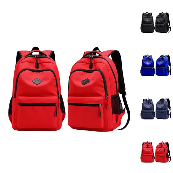 HJYCHN Travel Backpack Black Backpack Bookbag with 8 Compartments for School College Travel Daily Backpack Travel Red One Size