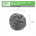 thumbnail image 3 of [48 PACK] Stainless Steel Sponges, Steel Wool Scrubber, Scrubbing Scouring Pad for Pots, Pans and Ovens Great for Kitchen, Bathroom, Outdoors by EcoQuality, 3 of 8