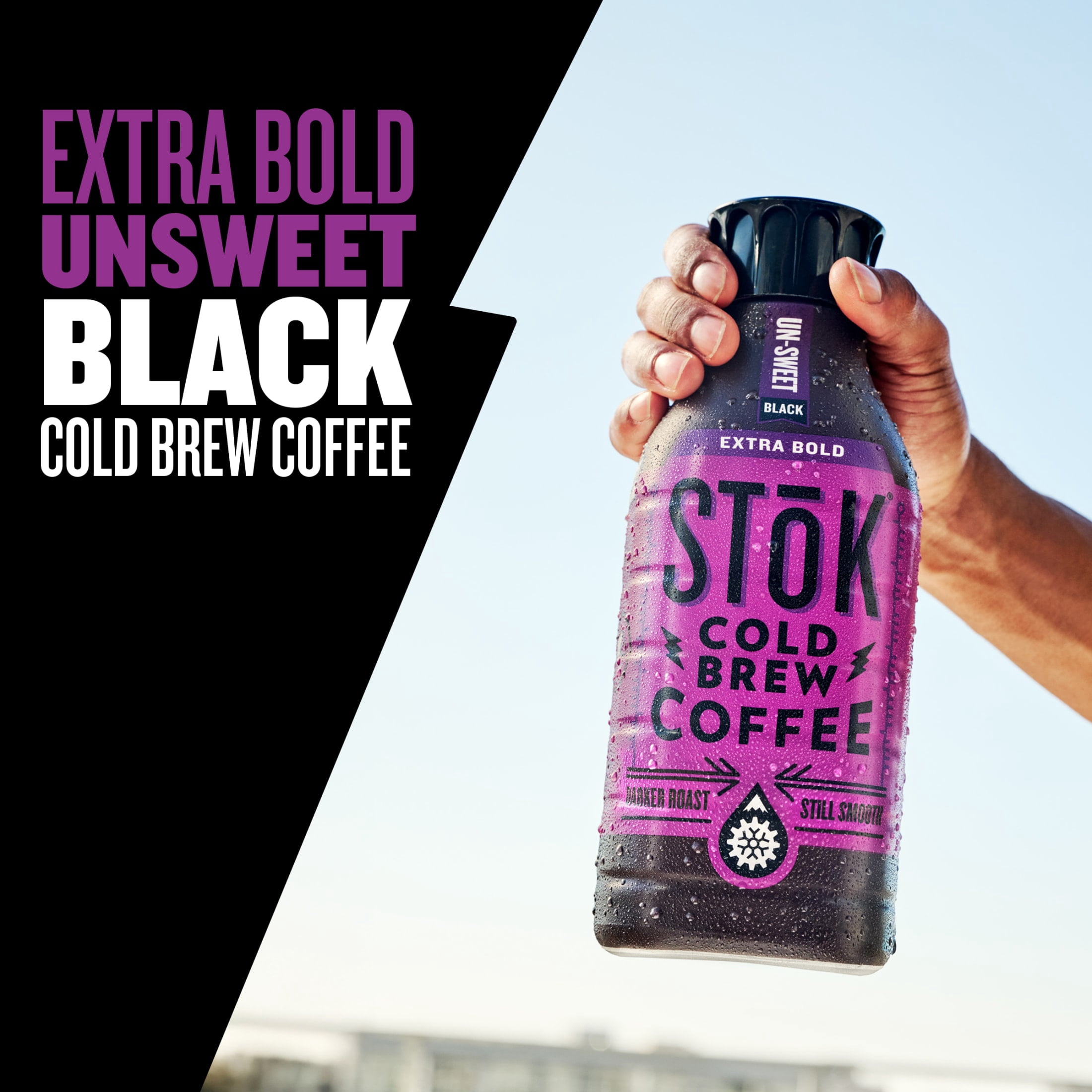 SToK Extra Bold Dark Roast Black Unsweetened Ready to Drink Cold Brew Coffee Bottle, 48 fl oz​