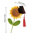 thumbnail image 3 of Ramo de Girasol Tejido a Mano para Graduación con Cara Sonriente y Mini Birrete, Flor Artificial Reutilizable para Fiesta de Graduación, Decoración de Aula, Regalo para Estudiantes, 3 of 6