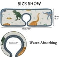 thumbnail image 2 of GZHJMY 3PCS Faucet Absorbent Mat, Cute Dinosaurs Cool Washable Sink Splash Guard Drip Catcher, Kitchen Bath Countertop Microfiber Sink Drying Mats for Kitchen, 2 of 7