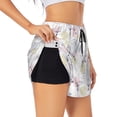 thumbnail image 2 of Disketp Hand Drawn Rabbit Print Women's Shorts Workout Shorts for Athletic Gym Running Shorts with Phone Pockets Large, 2 of 8