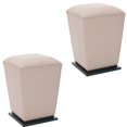 thumbnail image 2 of Safavieh  Mason Beige Fabric Ottoman (Set of 2), 2 of 5