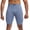 Mist Blue, variant on Men's Compression Shorts High Stretch Fabric Moisture Wicking Quick Dry Breathable Elastic Waist Cropped Weight Loss Summer Gym Workout Shorts