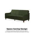 thumbnail image 4 of Pemberly Row Vintage Tufted Split Back Futon in Green Velvet, 4 of 14