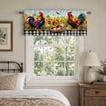 thumbnail image 2 of SPXUBZ Rooster Chicken Farmhouse Country Rustic Window Valance, Rod Pocket Kitchen Curtains Valance for Bathroom Living Room Small Window Treatment, 1 Panel, 2 of 5