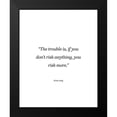 thumbnail image 2 of ArtsyQuotes 20x24 Black Modern Framed Museum Art Print Titled - Erica Jong Quote: Risk More, 2 of 5