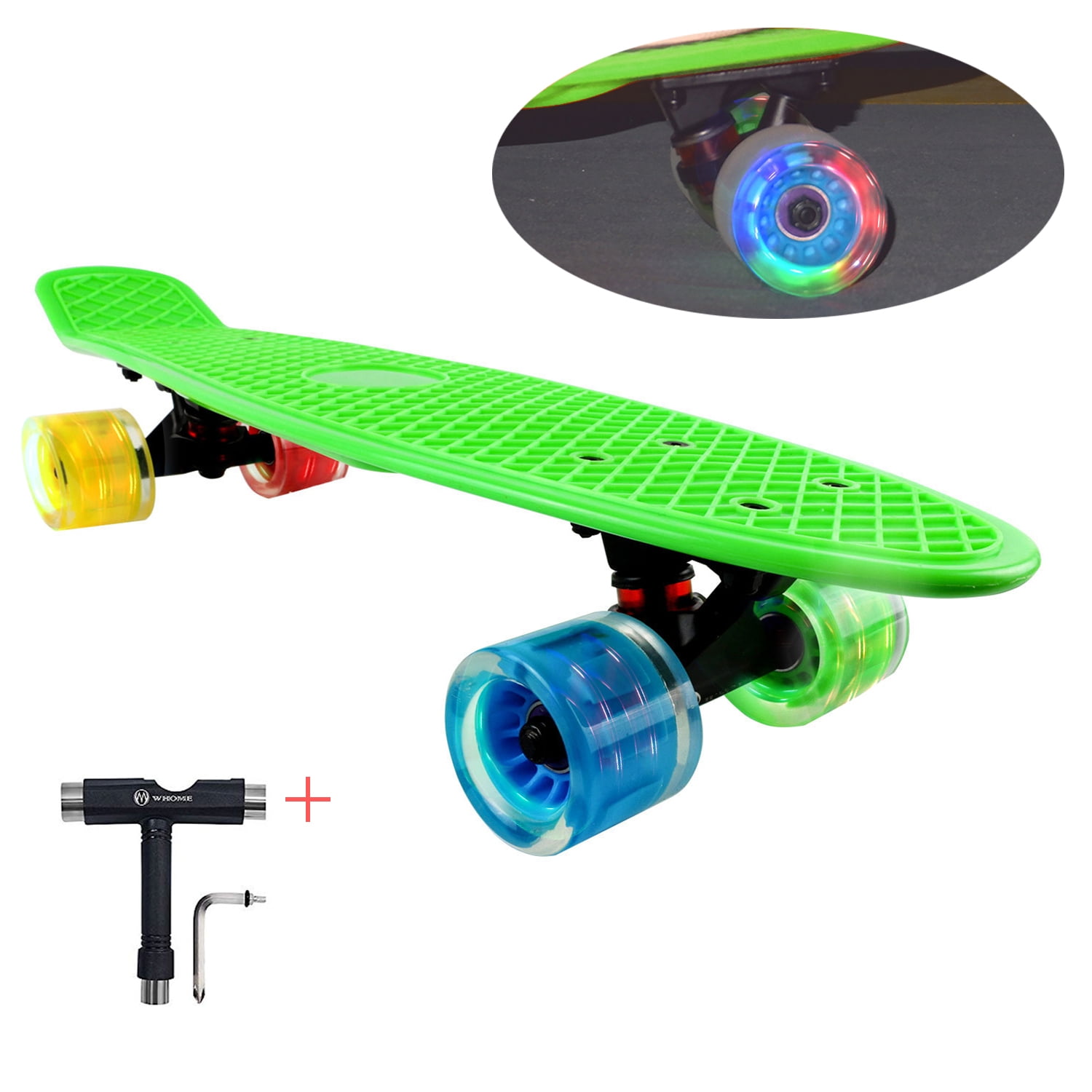 Kids Skateboards with 60x45mm LED Light Wheel 22" 4Th Generation