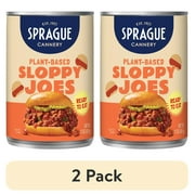 (2 pack) Sprague Foods Brand - Vegan Sloppy Joes, Just Heat and Eat, Preservative Free, Easy Open 15oz Can