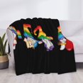 thumbnail image 3 of Uemuo Happy Pride Gnome Printed Throw Blanket for Couch, Fluffy Fuzzy Blankets for Bed, Sofa, Cozy Flannel Faux Fur Blanket-50"x40", 3 of 6