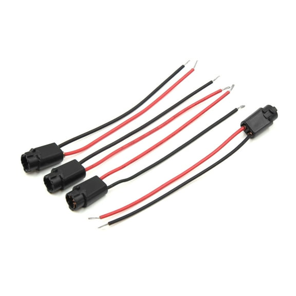 Unique Bargains 4pcs T5 LED Lamp Dashboard Indicator Light Socket Bulb Harness Wire for Car