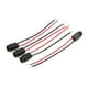 thumbnail image 1 of 4pcs 12V Vehículo T5 Portalámparas Bombilla LED Luz de Tablero 2 Cables Conector Plástico Negro, 1 of 1