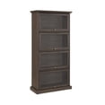 thumbnail image 6 of Tcbosik 4-Tier Curio Display Cabinet, Display Showcase with Flip up Glass Doors, Collectibles Toy Organizer with for Bedroom, Reading Nook, Toddler's Room, Brown, 6 of 10