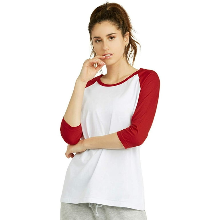 womens baseball tee plain