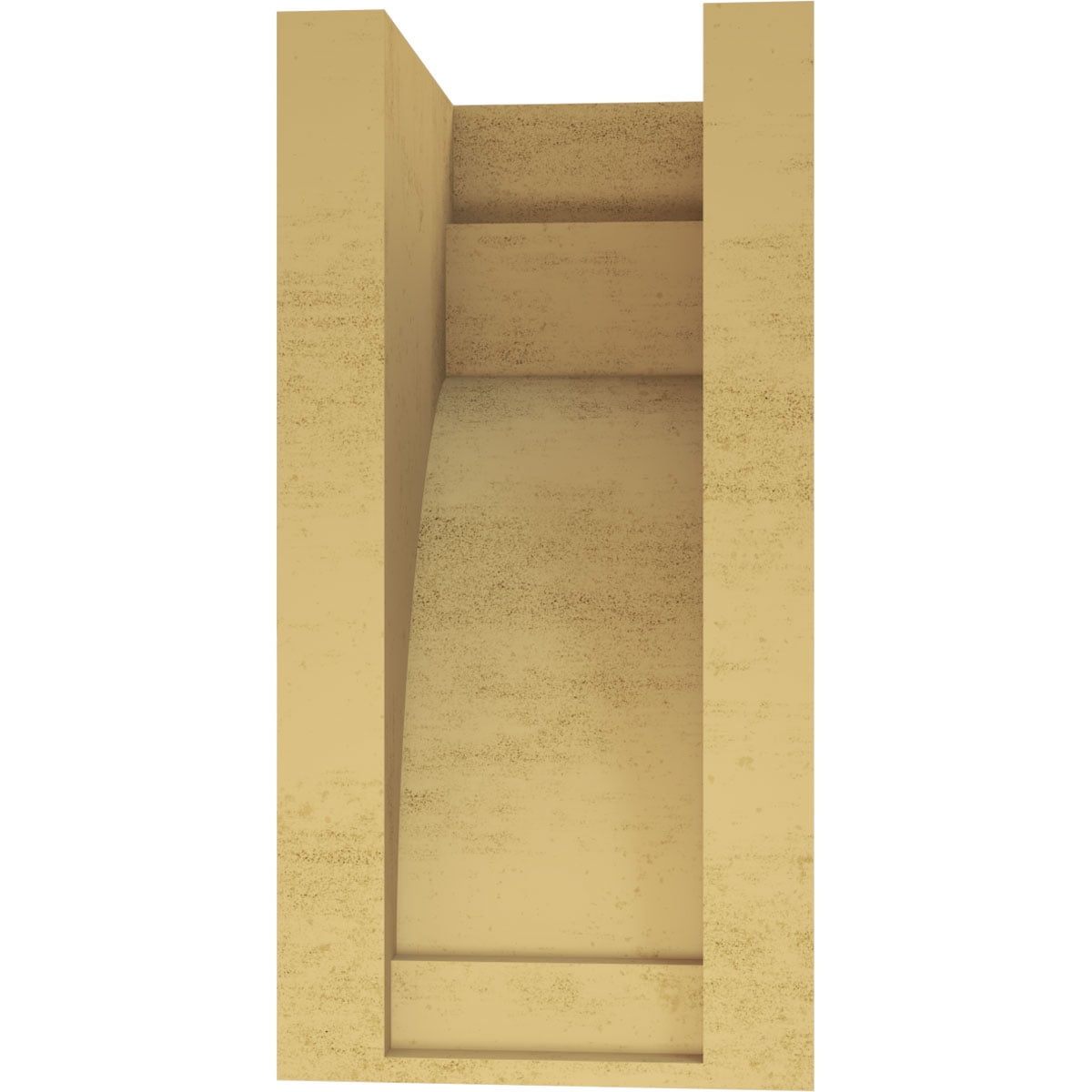 8"W x 8"D x 16"H Wide Rivera Rough Cedar Woodgrain TimberThane Corbel, Primed Tan