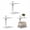 White-3pc, variant on Invisible Floating Bookshelf, Metal Wall Mounted Hidden Book Shelf, 2-Tier Wall Shelf with 15 lb Capacity per Shelf, Set of 2, White