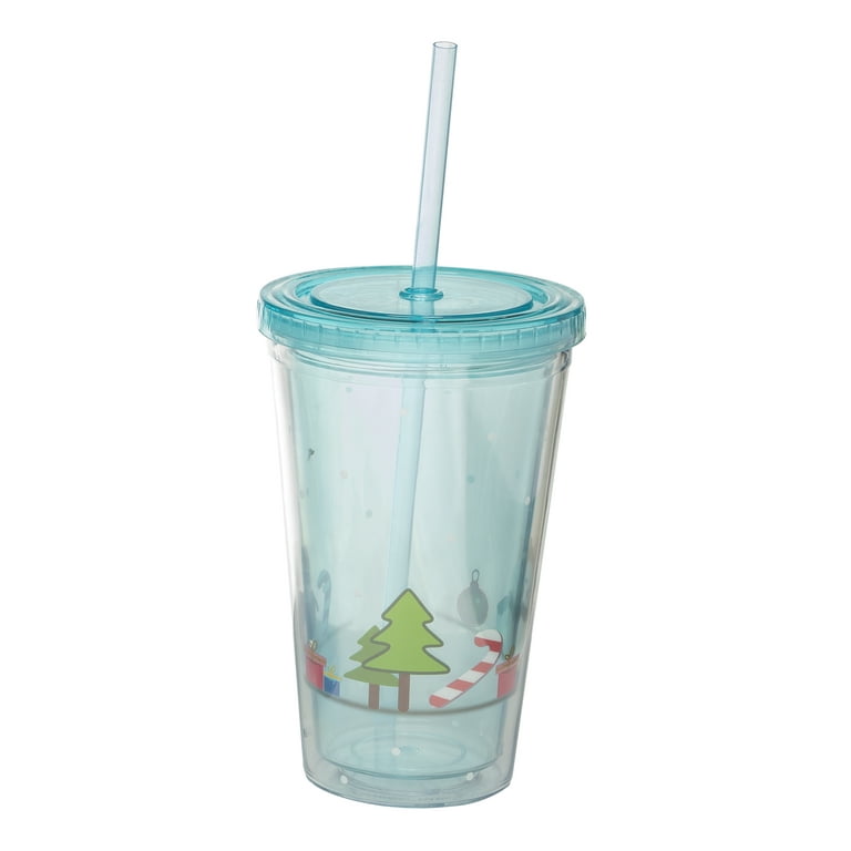 16 oz. Bulk 50 Ct. Personalized Frosted Christmas Reusable Plastic