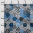 thumbnail image 2 of oneOone Polyester Lycra Blue Fabric Geometric Diy Clothing Quilting Fabric Print Fabric By Yard 56 Inch Wide, 2 of 6