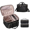 thumbnail image 1 of Bolsa de maquillaje de viaje Prokva con 2 bolsas y separadores ajustables, 1 of 7